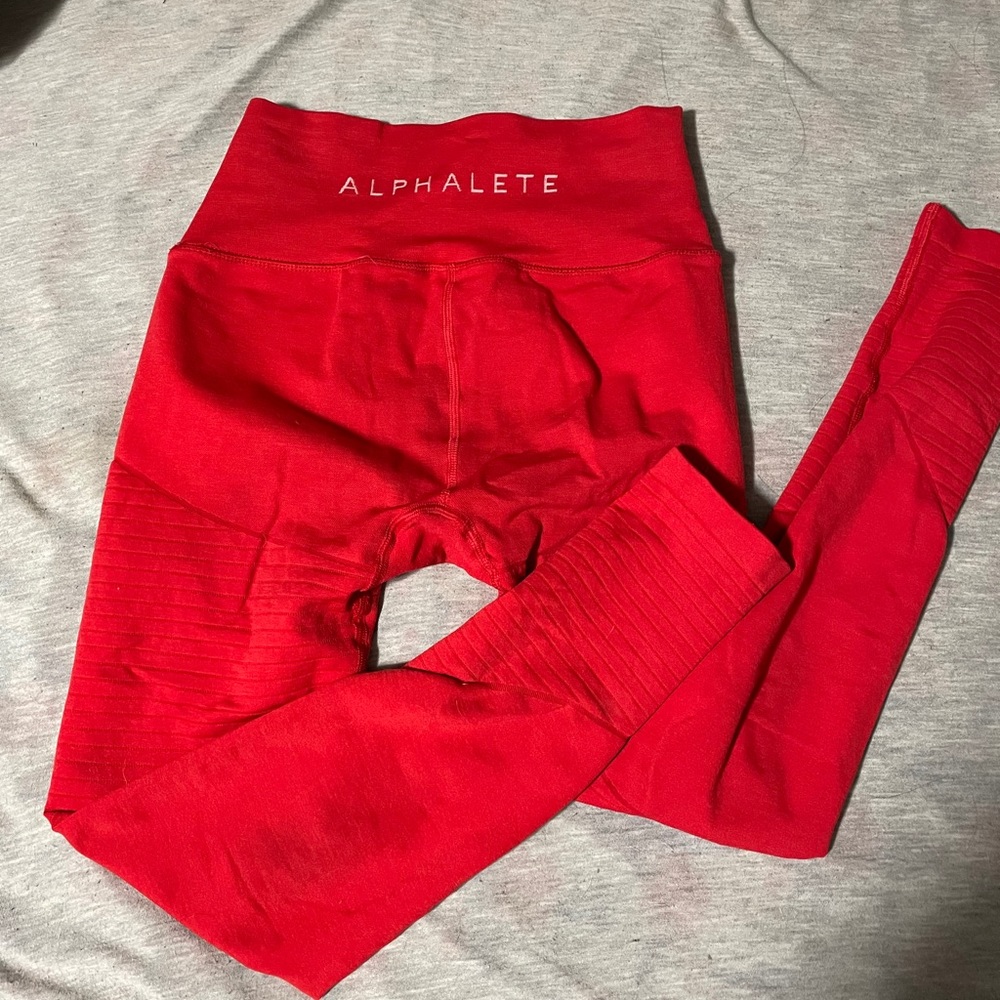 Alphalete Red R6 Leggings